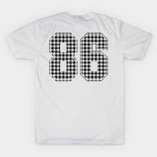 Plaid Number - 86 - Dark T-Shirt